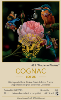 cognac #25 &quot;Madame Pivoine&quot; (Lot 25) - Malternative Belgium - 48,1% - 70 cl