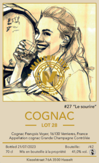 cognac #27 &quot;Le Sourire&quot; (Lot 28) - Malternative Belgium (Fran&ccedil;ois Voyer) - 41,0% 70cl