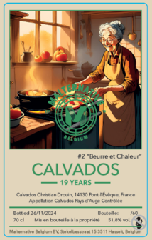 calvados #2 &quot;Beurre et Chaleur&quot; (19y) - Malternative Belgium (Christian Drouin) - 51,8% 70cl