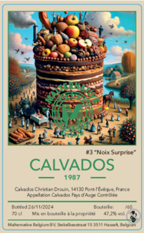 calvados #3 &quot;Noix Surprise&quot; (1987) - Malternative Belgium (Christian Drouin) - 47,2% 70cl