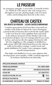 Armagnac Le Passeur - Castex - 2004 - 45,7% - 70cl