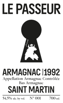 Armagnac Le Passeur - St-Martin (for US cask #63) - 1992 - 54,5% - 70cl