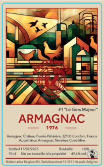 Armagnac #1 &quot;Le Gers Majeur&quot; (1976) - Malternative Belgium (P&eacute;b&eacute;r&egrave;re) - 49,6 % 3cl sample