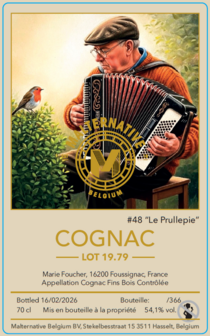 cognac #48 "Le Prullepie" (Lot 79 FB) - Malternative Belgium (Marie Foucher) - 54,1% 3cl