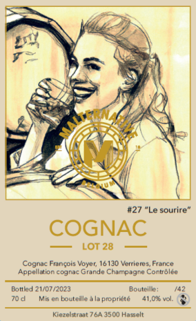 cognac #27 "Le Sourire" (Lot 28) - Malternative Belgium (François Voyer) - 41,0% 70cl