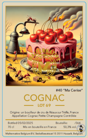 cognac #40 "Ma Cerise" (Lot 69 PC) - Malternative Belgium - 50,3% 70cl