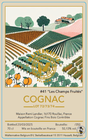cognac #41 "Les Champs Fruités" (Lot 72/73/74 FB) - Malternative Belgium (Remi Landier) - 50,13% 70cl