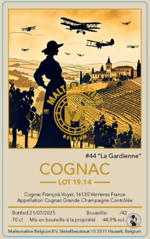 cognac #44 "La Gardienne" (Lot 19.14) - Malternative Belgium (François Voyer) - 44,9% 70cl