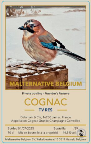 cognac #Founders Reserve (TV RES GC) - Malternative Belgium (Delamain) - 44,8% 70cl + 2cl sample included