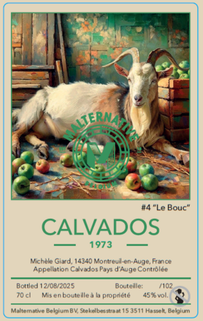 calvados #4 "Le Bouc" (1973) - Malternative Belgium (Giard) - 45% 3cl sample