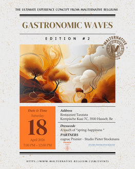 Gastronomic waves ed. #2 met cognac PRUNIER @ Taratata, Hasselt - BE (experience no/low alcohol - geen fles)