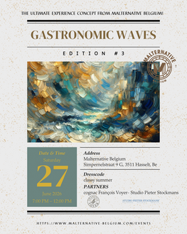 Gastronomic waves ed. #3 met cognac FRANCOIS VOYER & Chef zonder restaurant: Inge Lanckacker (experience no/low alcohol - geen fles)